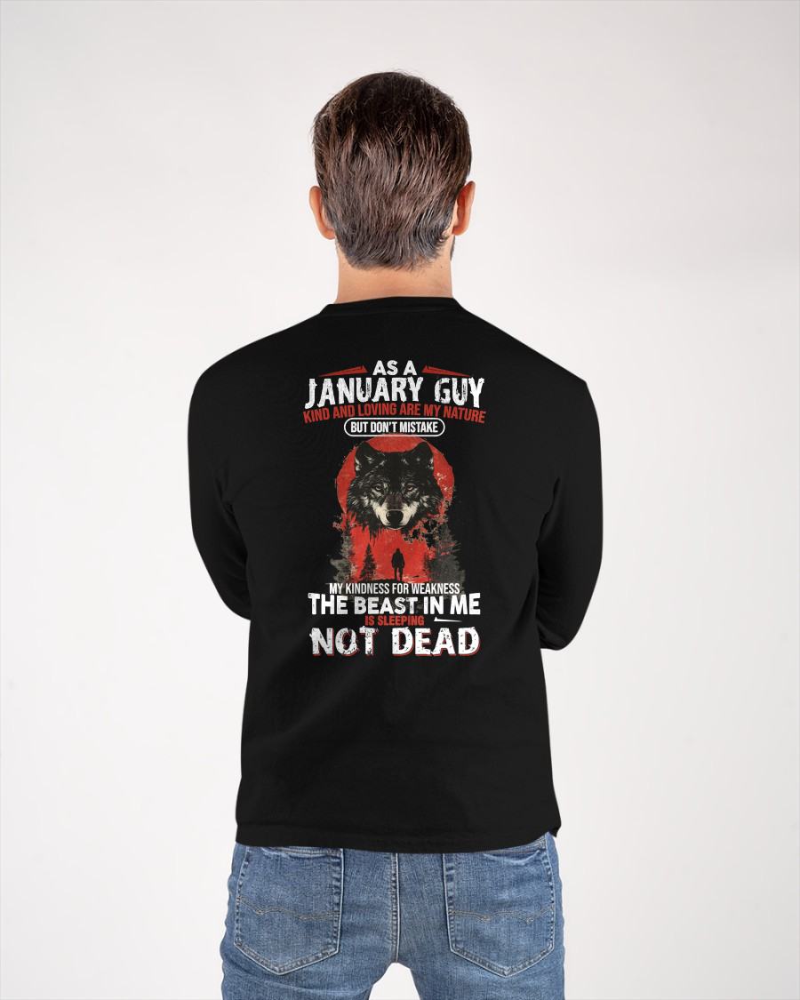 JANUARY - KIND AND LOVING ARE MY NATURE - BIRTHDAY T-SHIRT FOR MEN - NIKI01 (SKU26T-01-17-01)