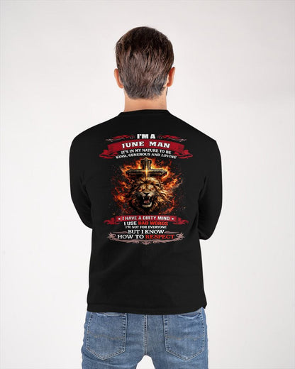 JUNE - KIND AND LOVING ARE MY NATURE - PREMIUM DTG PRINT BIRTHDAY T-SHIRT FOR MEN - NIKI06 (SKU26T-01-31-06)