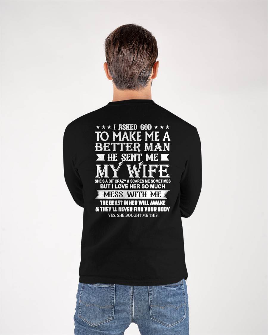 ASKED GOD TO BE A BETTER MAN - GIFT FROM WIFE - NIKI00 (SKU10-109-00)
