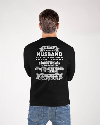 JUNE - I'M NOT A PERFECT HUSBAND BUT MY CRAZY WIFE LOVE ME - GIFT FROM WIFE - NIKI06 (SKU2603-112-06)