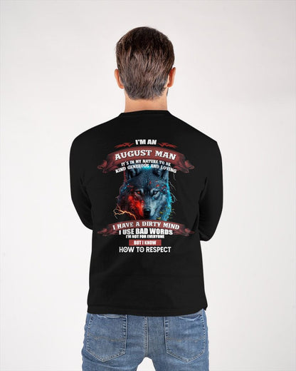 AUGUST - KNOW HOW TO RESPECT - BIRTHDAY T-SHIRT FOR MEN - KATE08 (SKU12-162-08)