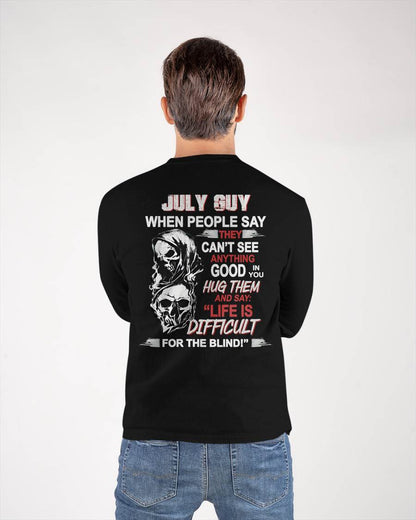 JULY -  HUG THEM AND SAY... - BIRTHDAY T-SHIRT FOR MEN - KATE07 (SKU12-253-07)