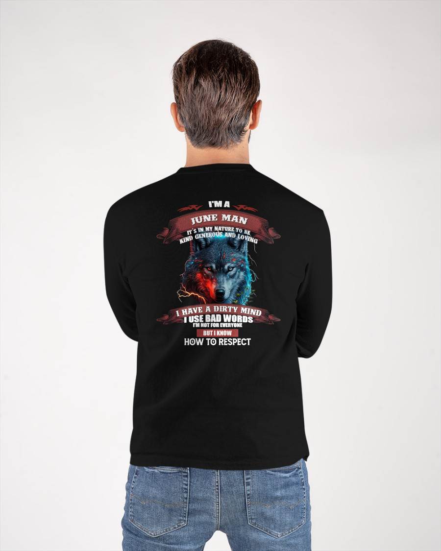 JUNE - KNOW HOW TO RESPECT - BIRTHDAY T-SHIRT FOR MEN - KATE06 (SKU12-162-06)