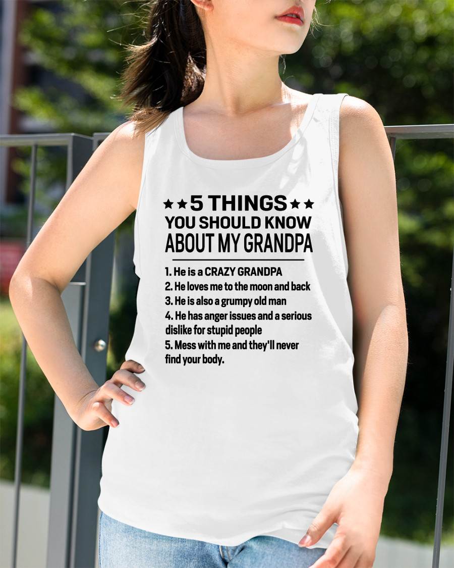 FIVE THINGS YOU SHOULD KNOW ABOUT MY GRANDPA - GIFT FROM GRANDPA - NIKI00 (SKU2603-134-00)