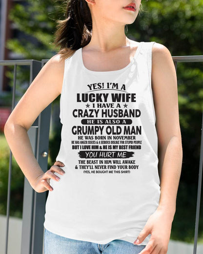 NOVEMBER - TO MY WIFE - I'M A LUCKY WIFE - GIFT FROM HUSBAND - NIKI11 (SKU11-30-11)