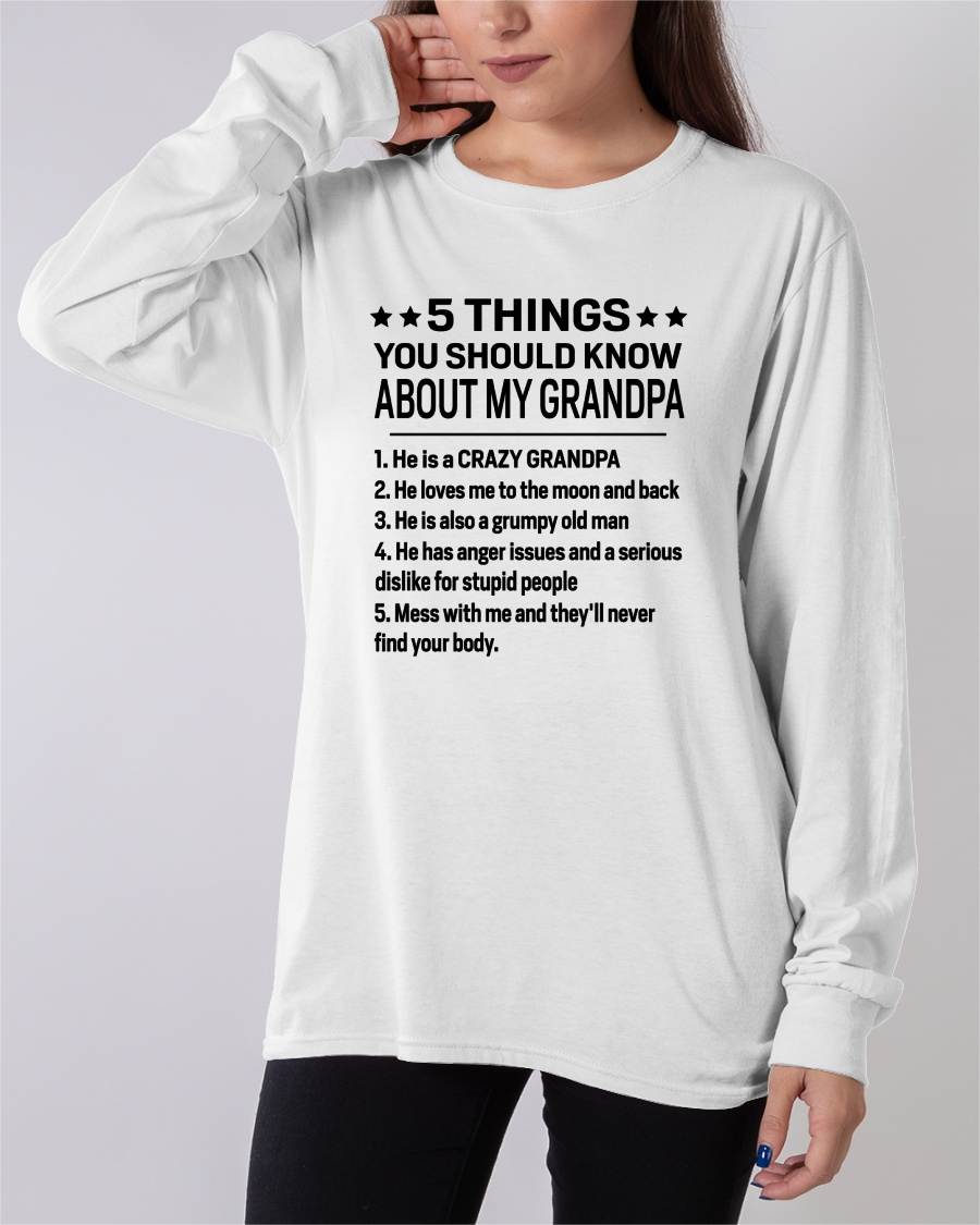 FIVE THINGS YOU SHOULD KNOW ABOUT MY GRANDPA - GIFT FROM GRANDPA - NIKI00 (SKU2603-134-00)