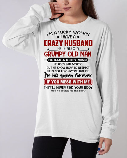 TO MY WIFE - I'M A LUCKY WOMAN - GIFT FROM HUSBAND - NIKI00 (SKU12-282-00)