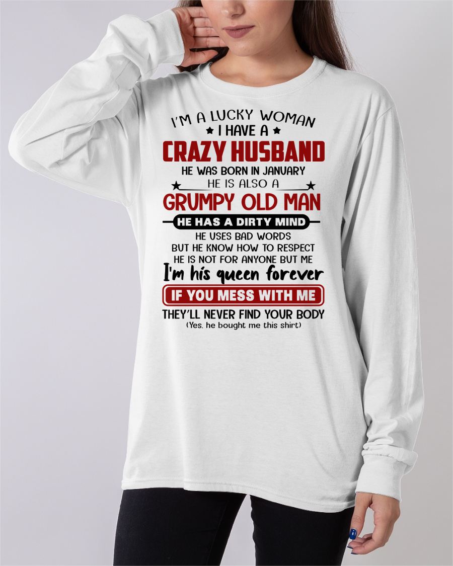 JANUARY - TO MY WIFE - I'M A LUCKY WOMAN - GIFT FROM HUSBAND - KATE01 (SKU12-282-01)