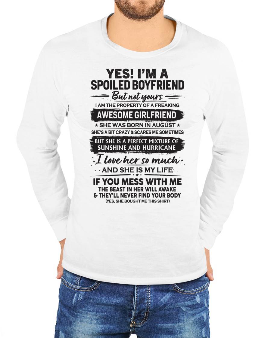 AUGUST - I'M A SPOILED BOYFRIEND - GIFT FROM WIFE/GIRLFRIEND - NIKI08 (SKU26T-01250-08)