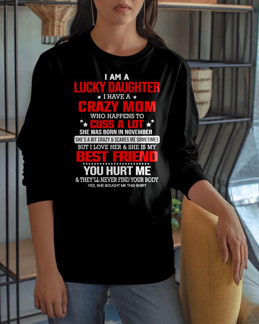 NOVEMBER - I'M A LUCKY DAUGHTER - PERFECT GIFT FOR YOUR DAUGHTER - GIFT FROM MOM - KATE11 (SKU12-241-11)
