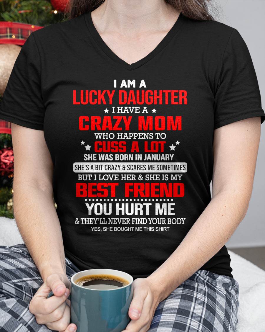 JANUARY - I'M A LUCKY DAUGHTER - PERFECT GIFT FOR YOUR DAUGHTER - GIFT FROM MOM - KATE01 (SKU12-241-01)