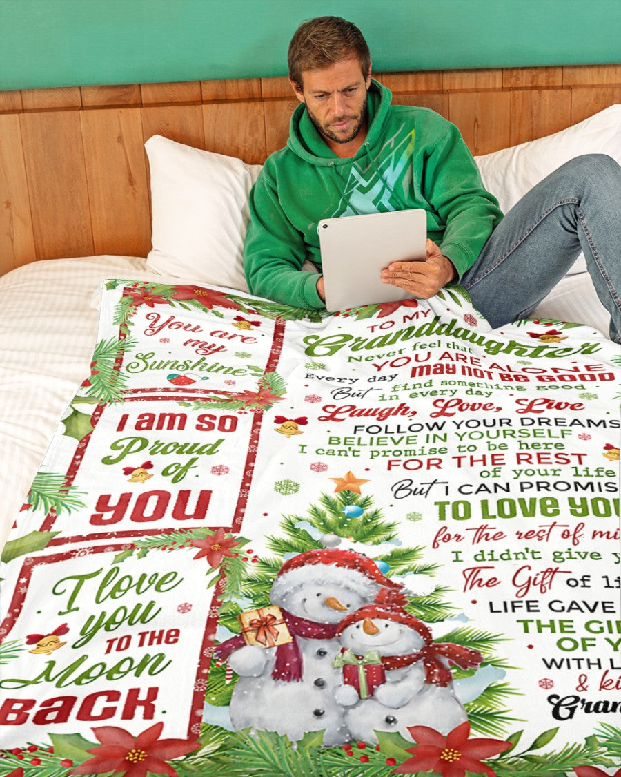 BLANKET FOR GRANDDAUGHTER – COMFORT & WARMTH CHRISTMAS GIFT FROM GRANDPA  Sherpa Fleece Quilt Blanket NTTD00 (SKUB10-184)