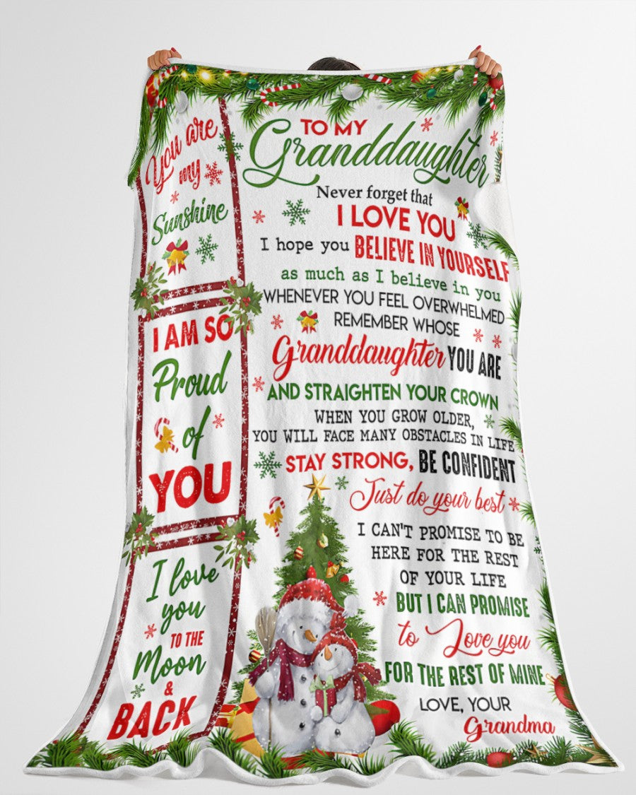 BLANKET FOR GRANDDAUGHTER – COMFORT & WARMTH CHRISTMAS GIFT FROM GRANDMA  Sherpa Fleece Quilt Blanket NTTD00