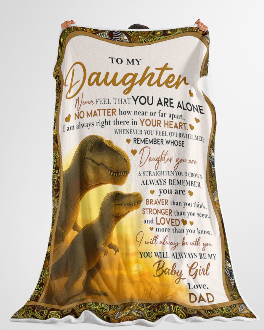 BLANKET FOR DAUGHTER – COMFORT & WARMTH GIFT FROM DAD Sherpa Fleece Quilt Blanket NTTD00 (SKUB-BLK-DADKL)