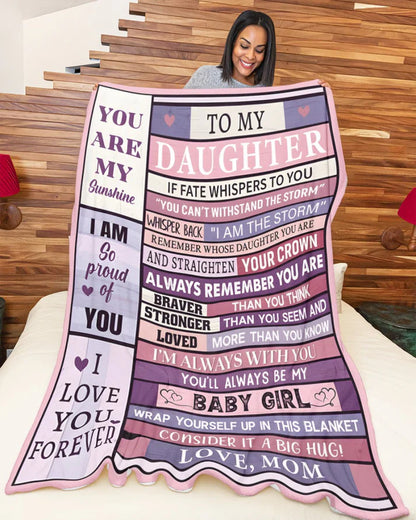 Special Gift For Daughter Blanket - From Mom