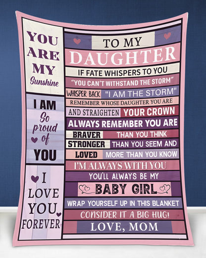 BLANKET FOR DAUGHTER – COMFORT & WARMTH GIFT FROM MOM Sherpa Fleece Quilt Blanket NTTD00 (SKUB11-BLK-05)