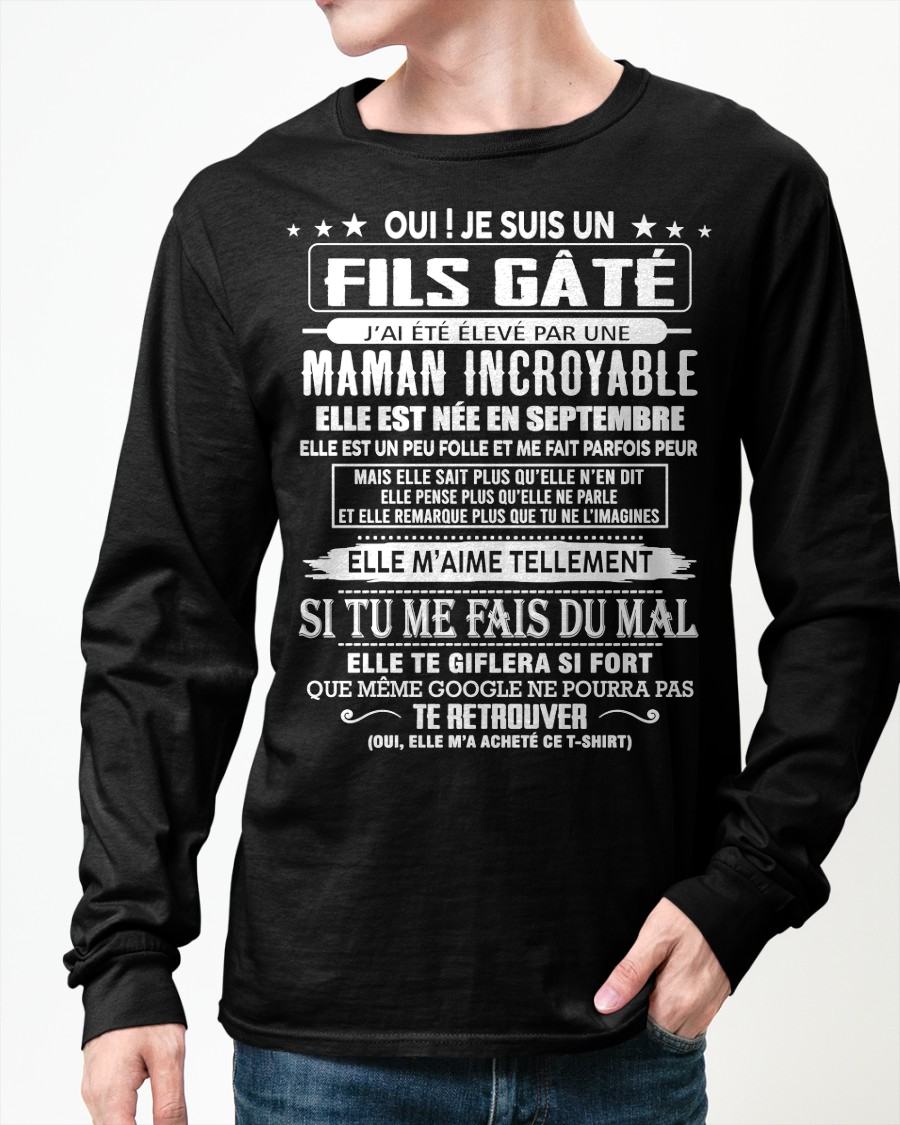 SEPTEMBRE - FILS GÂTÉ – CADEAU DE MAMAN - NIKI09 (SKU26T-0172-09)