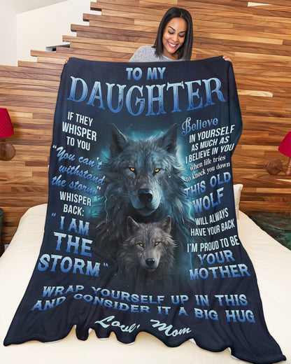 BLANKET FOR DAUGHTER – COMFORT & WARMTH GIFT FROM MOM Sherpa Fleece Quilt Blanket KATE00 (SKUB12-97)