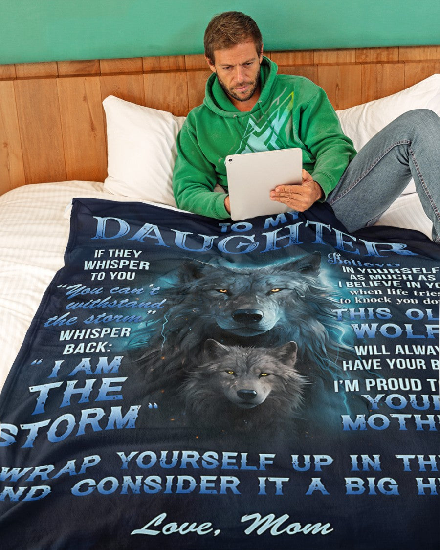 BLANKET FOR DAUGHTER – COMFORT & WARMTH GIFT FROM MOM Sherpa Fleece Quilt Blanket KATE00 (SKUB12-97)