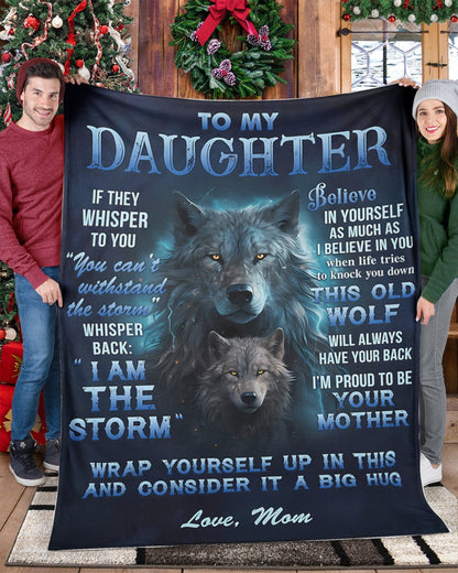 BLANKET FOR DAUGHTER – COMFORT & WARMTH GIFT FROM MOM Sherpa Fleece Quilt Blanket KATE00 (SKUB12-97)