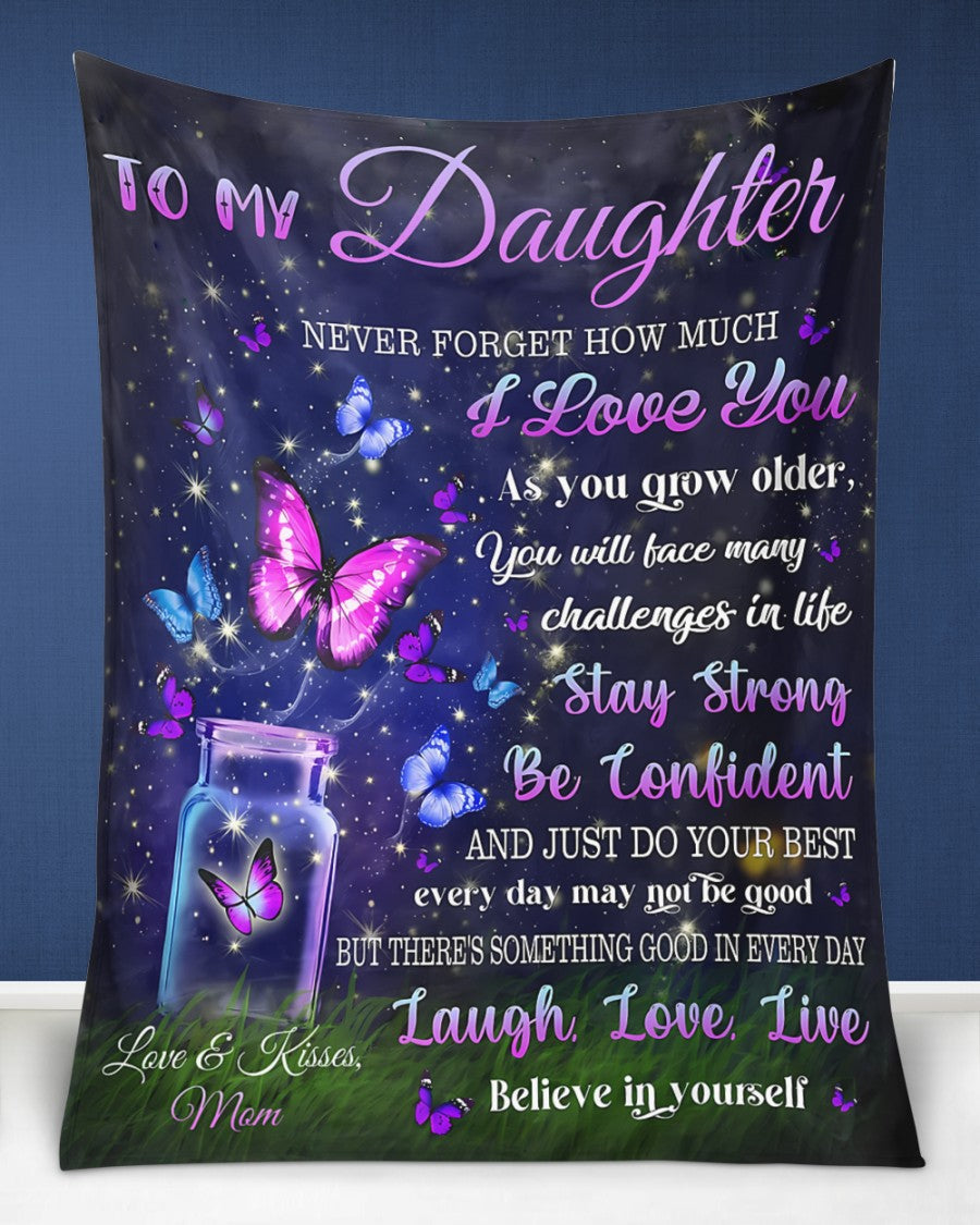 BLANKET FOR DAUGHTER – COMFORT & WARMTH GIFT FROM MOM Sherpa Fleece Quilt Blanket KATE00 (SKUB12-123)