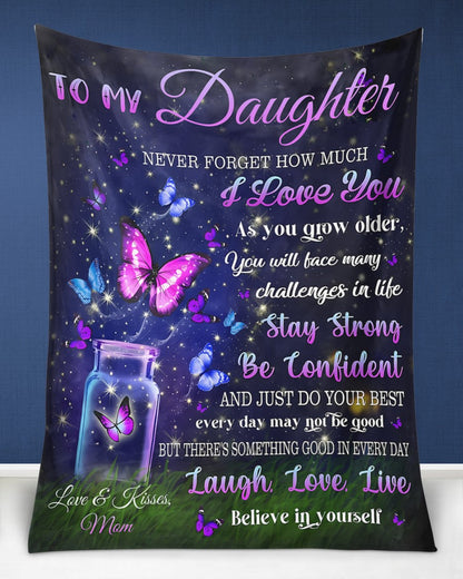 BLANKET FOR DAUGHTER – COMFORT & WARMTH GIFT FROM MOM Sherpa Fleece Quilt Blanket KATE00 (SKUB12-123)