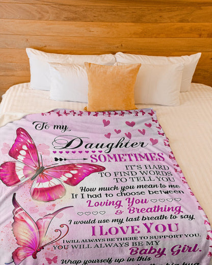 BLANKET FOR DAUGHTER – COMFORT & WARMTH GIFT FROM MOM Sherpa Fleece Quilt Blanket KATE00