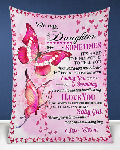 BLANKET FOR DAUGHTER – COMFORT & WARMTH GIFT FROM MOM Sherpa Fleece Quilt Blanket KATE00