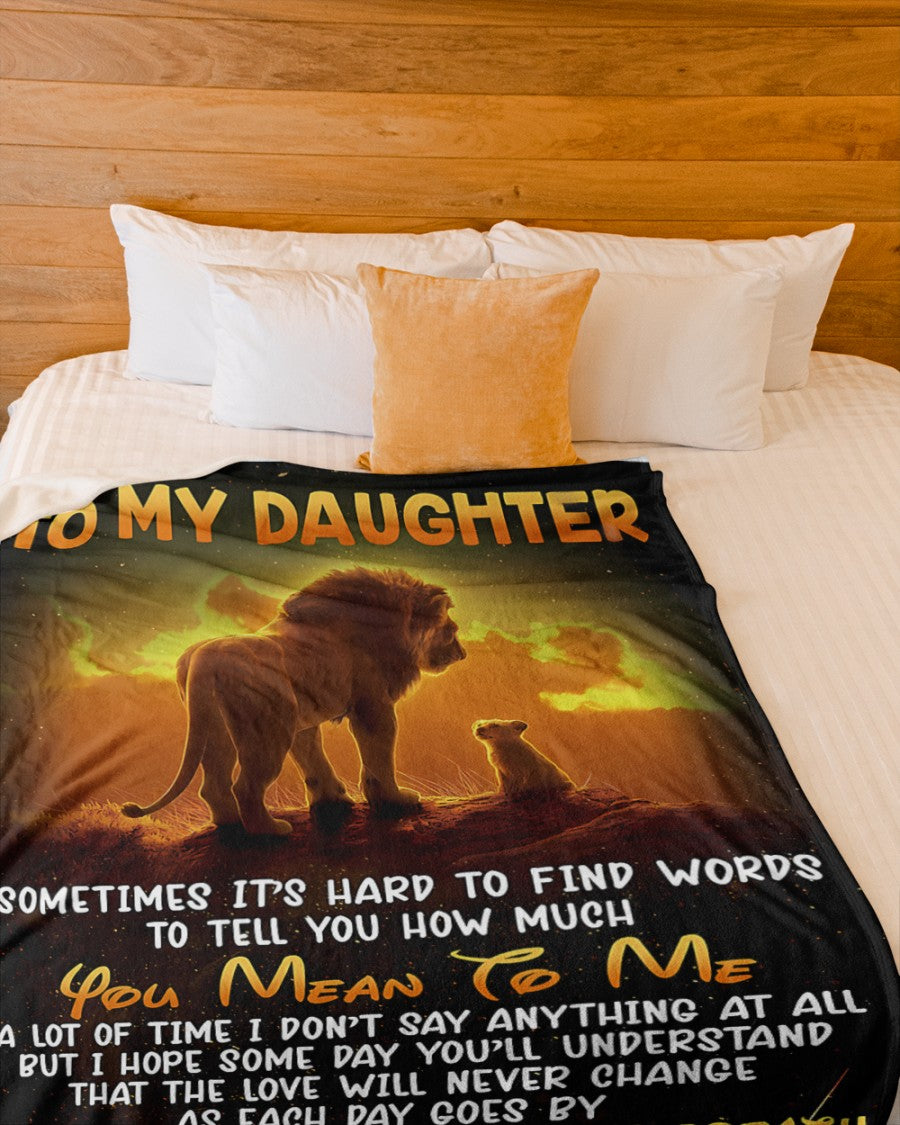 BLANKET FOR DAUGHTER – COMFORT & WARMTH GIFT FROM DAD Sherpa Fleece Quilt Blanket KATE00