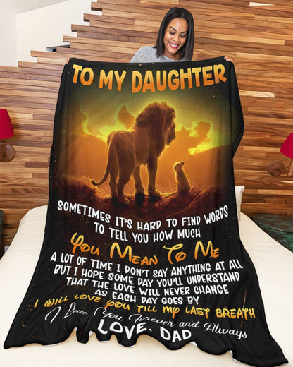 BLANKET FOR DAUGHTER – COMFORT & WARMTH GIFT FROM DAD Sherpa Fleece Quilt Blanket KATE00