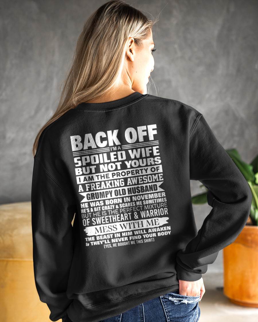NOVEMBER - BACK OFF! I'M A SPOILED WIFE - GIFT FROM HUSBAND - NIKI11 (SKU2604-322-11)