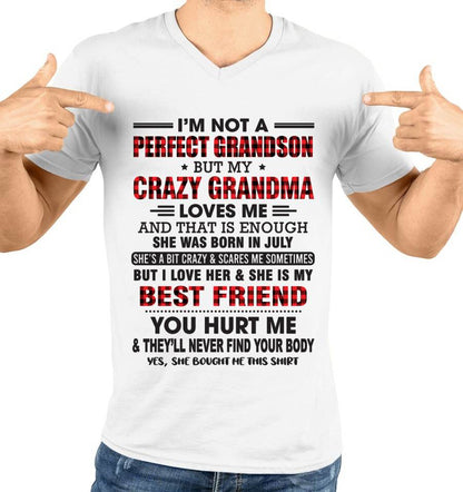 JULY - I’M NOT A PERFECT GRANDSON BUT MY CRAZY GRANDMA LOVES ME AND THAT IS ENOUGH - FROM GRANDMA - KATE07 (SKU10-167-07)