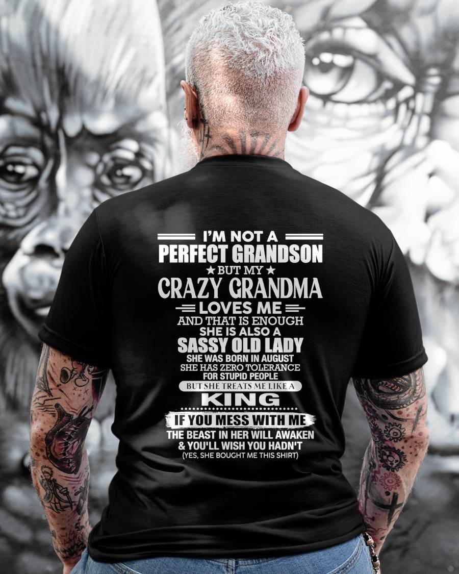 AUGUST - I AM NOT A PERFECT GRANDSON - GIFT FROM GRANDMA -NIKI08 - (SKU2607-191-08)