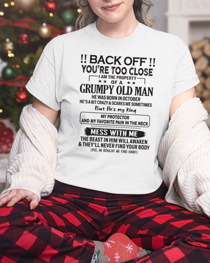 OCTOBER - TO MY WIFE - BACK OFF T-SHIRT - GIFT FOR WIFE - NIKI10 (SKU10-99-10)
