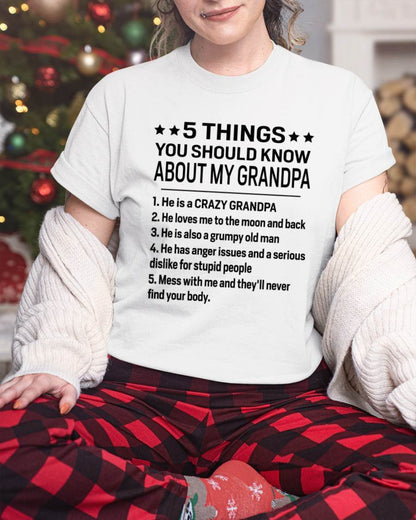 FIVE THINGS YOU SHOULD KNOW ABOUT MY GRANDPA - GIFT FROM GRANDPA - NIKI00 (SKU2603-134-00)