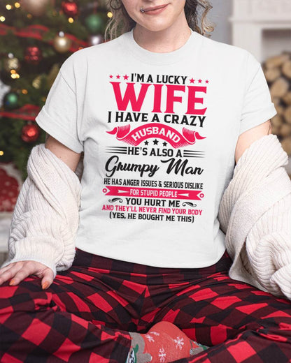 TO MY WIFE - I'M A LUCKY WIFE - GIFT FROM HUSBAND - NIKI00 (SKU10-136-00)