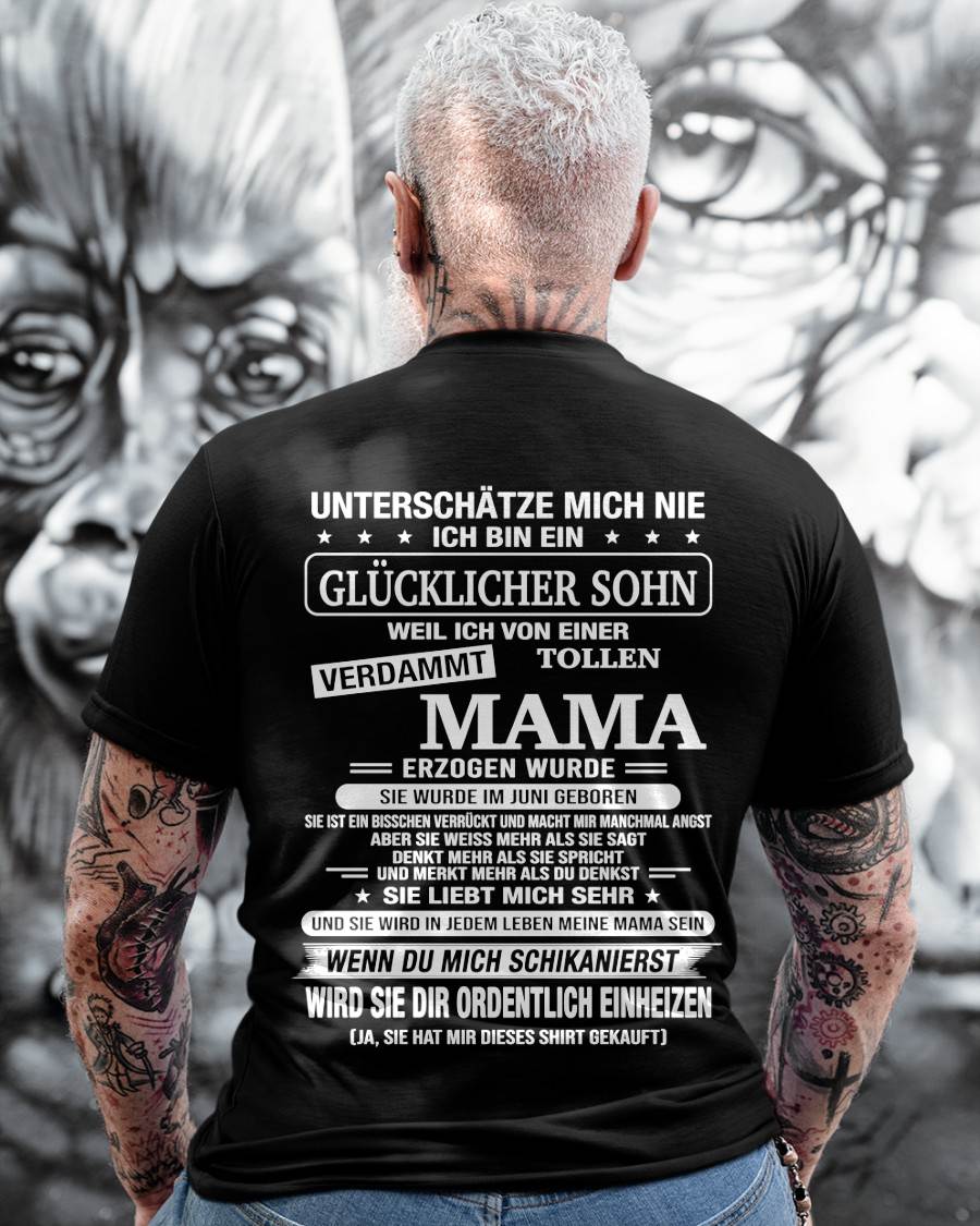 JUNI - ICH BIN EIN GLÜCKLICHER SOHN - T SHIRT- GIFT FROM MOM -NIKI06 (SKU2606-192-06)