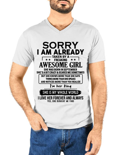 September - Awesome Girl born in September - Special gift for your boyfriend - From Wife KATE09 (SKU.AT16)