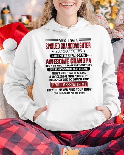 YES! I'M A SPOILED GRANDDAUGHTER - GIFT FROM GRANDPA - NIKI00 (SKU26T-01317-00)