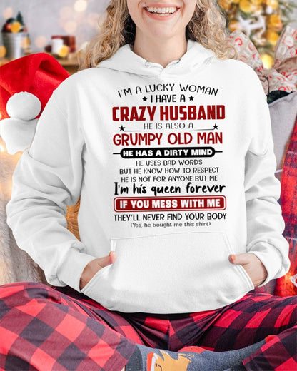 TO MY WIFE - I'M A LUCKY WOMAN - GIFT FROM HUSBAND - NIKI00 (SKU12-282-00)