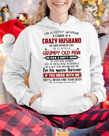 JULY - TO MY WIFE - I'M A LUCKY WOMAN - GIFT FROM HUSBAND - NIKI07 (SKU12-282-07)