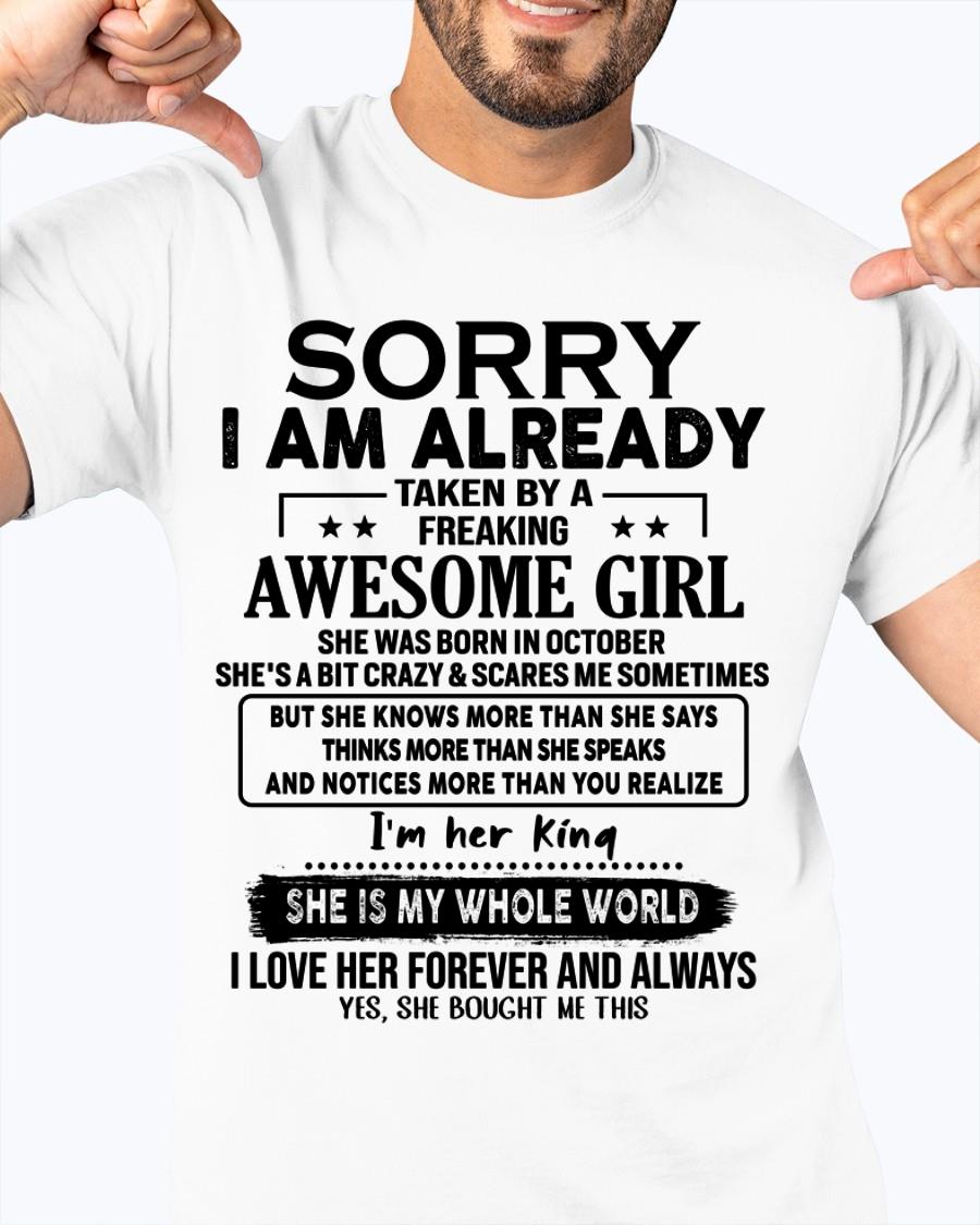 October - Awesome Girl born in October - Special gift for your boyfriend - From Wife KATE10 (SKU.AT16)