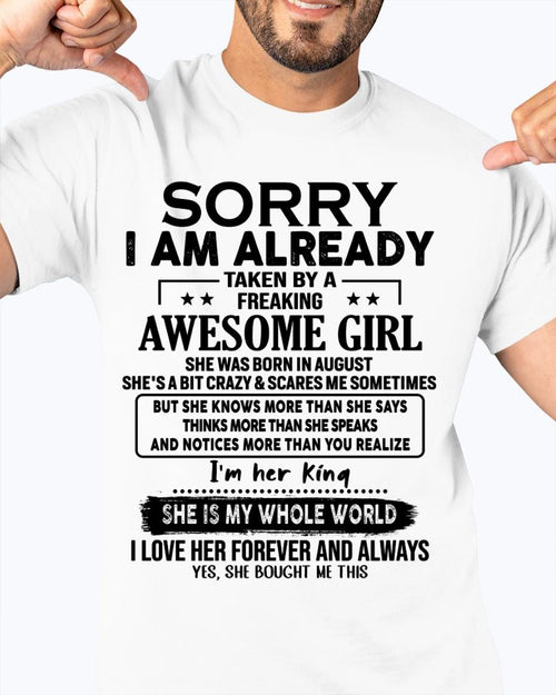 August - Awesome Girl born in August - Special gift for your boyfriend - From Wife KATE08 (SKU.AT16)