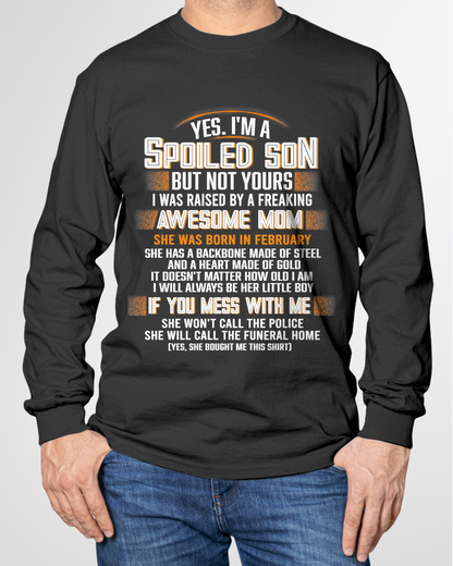 FEBRUARY - Raised By A Freaking Awesome Mom - FROM MOM TO SON - KATE02 (SKU26T-01-45-02)