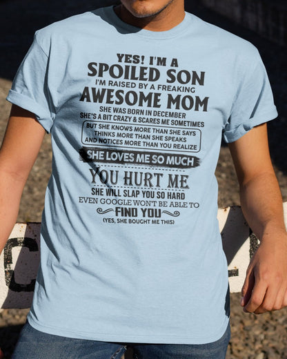 December - Awesome Mom - Perfect gift for your son from Mom - KATE12 (SKU-SPW-12)
