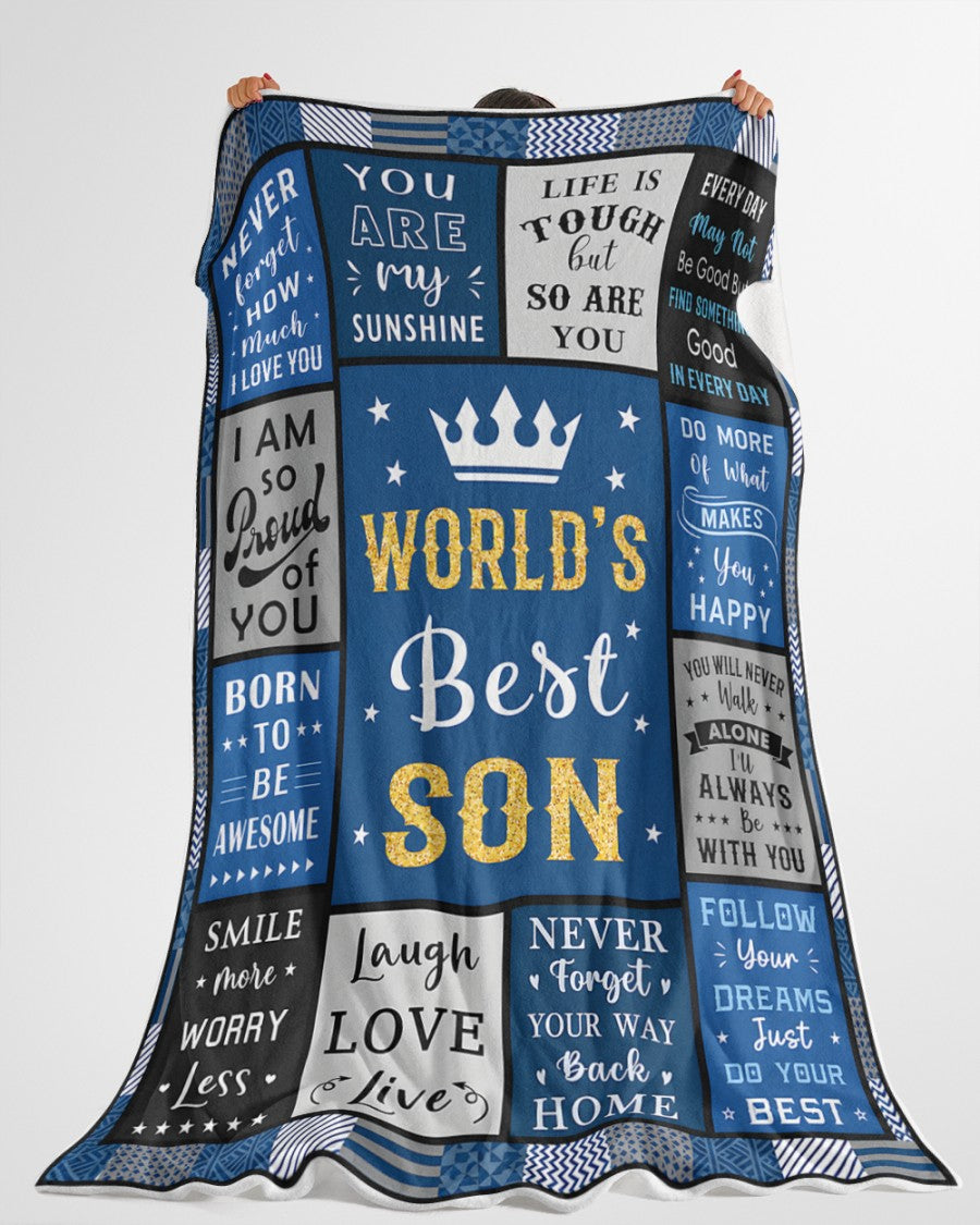 Gift For Son Blanket - Son Gifts from Mom/Dad, Son Birthday Gifts, Gift for My Son, Gifts for Grown Son - Niki ( SKU2605-190)