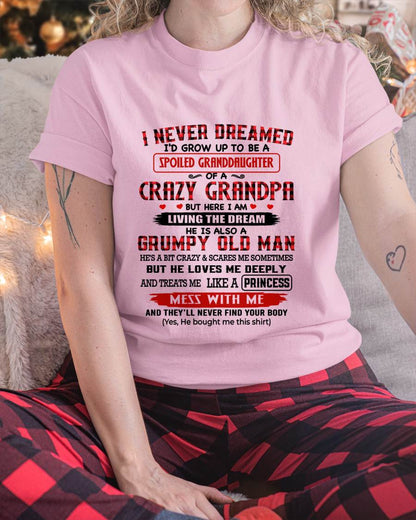 SPOILED GRANDDAUGHTER OF A CRAZY GRANDPA  - GIFT FROM GRANDPA -NIKI00 - (SKU2608-208-00)