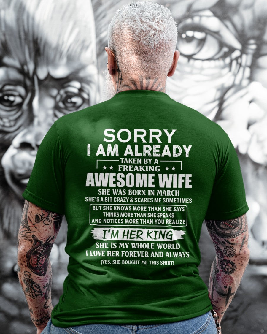 Awesome wife March - Perfect gift for your husband - KATE03 (SKU68-79-03)