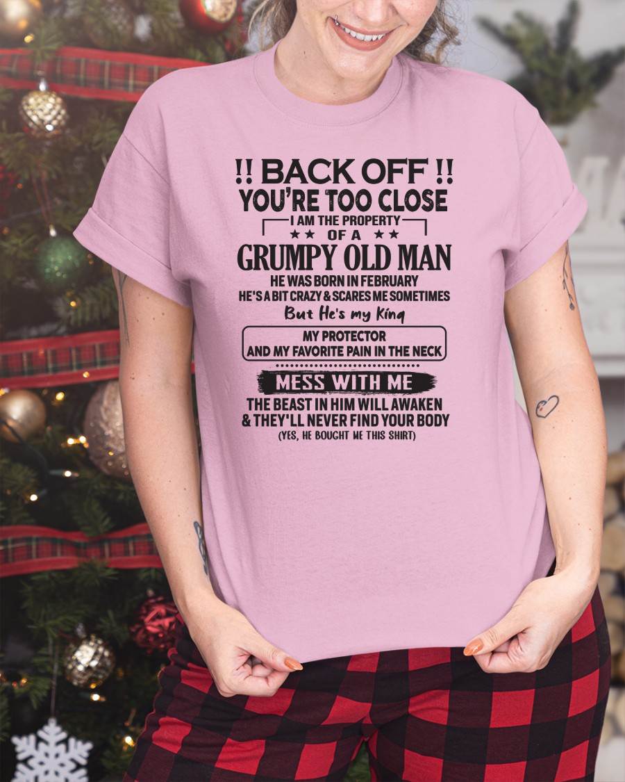 FEBRUARY - TO MY WIFE - BACK OFF T-SHIRT - GIFT FOR WIFE - NIKI02 (SKU10-99-02)