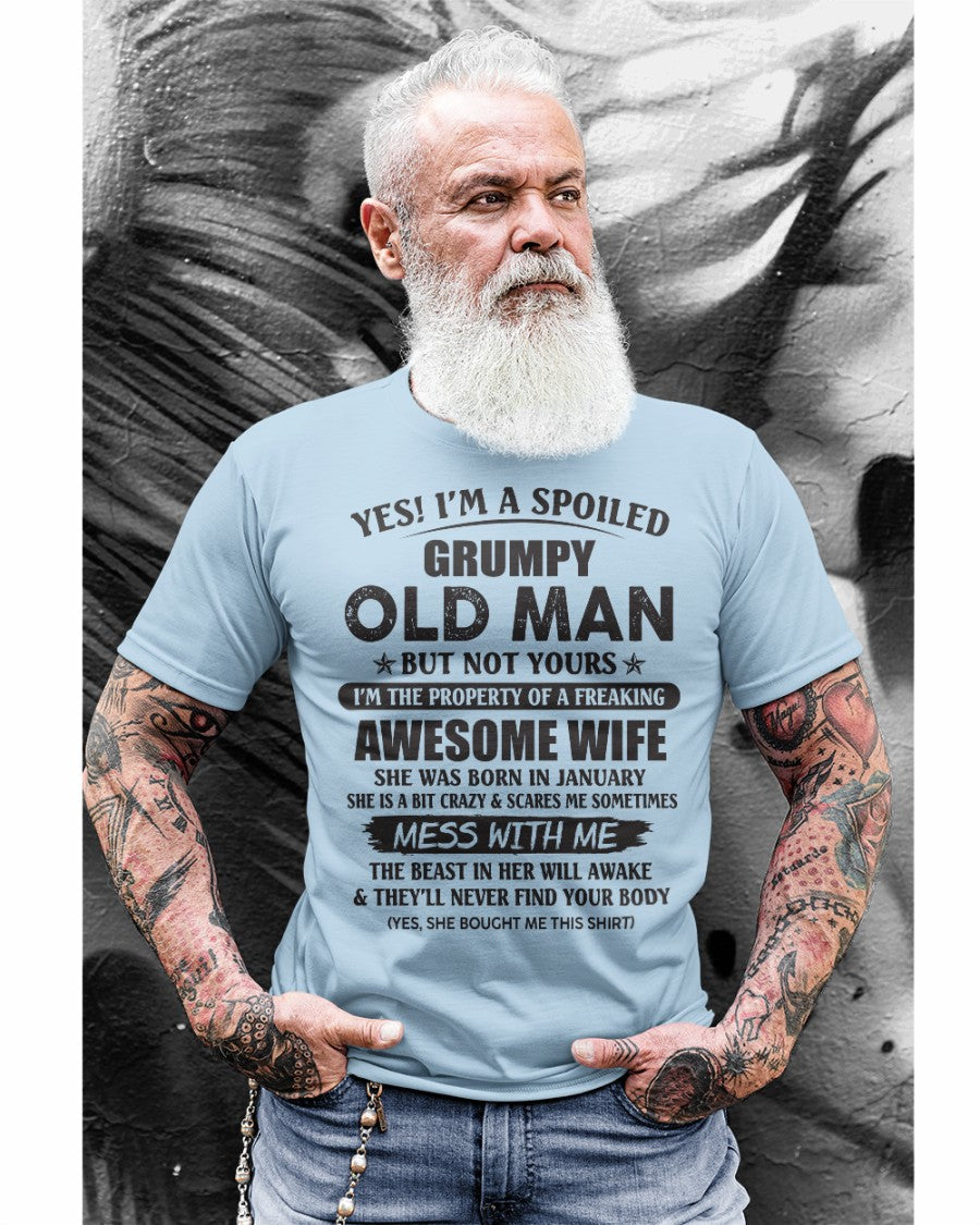 Awesome wife January - Perfect gift for your husband - KATE01 (SKU96-68-01)
